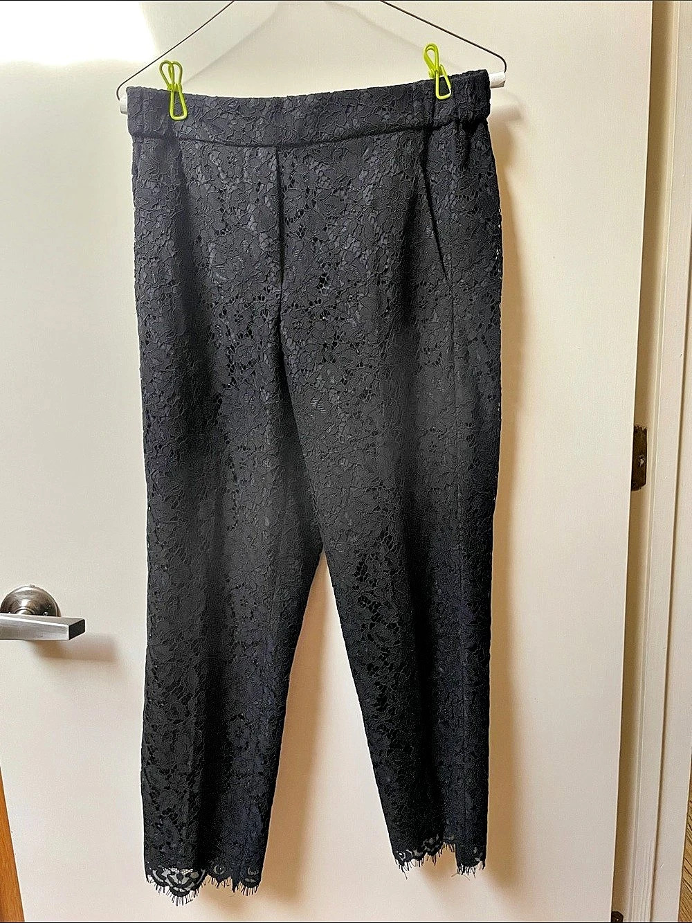J. CREW Floral Lace Ankle Pants Size 6